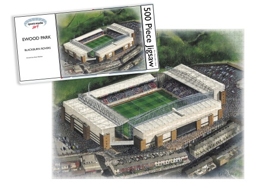 Blackburn Rovers FC Ewood Park Stadium Fine Art Jigsaw Puzzle